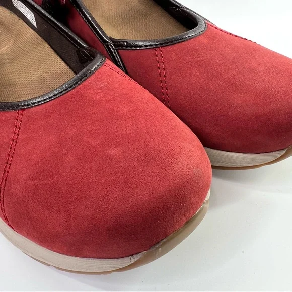 Dansko Steffi Mary Jane Platform Shoes Red Leather Size 38 - Picture 5 of 15